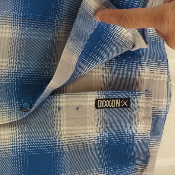 DIXXON The Pierside Prepleat Blue And Gray Plaid Shirt - Picture 4 of 8